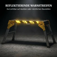 HOMCOM Inklapbare aluminium werkbank met handgreep, antislip, 150 kg, 110 x 32 x 50 cm(m-7)