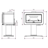 Poele a bois - INVICTA - Wilson sur pied - 8 KW(m-4)