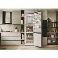 Réfrigérateur combiné - HOOVER HONCQ2T620EX - Total No Frost - 409 L - 38 dB - Inox(m-6)
