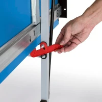 Table tennis de table - SPONETA - S3-47 e - Pliable - Usage extérieur - Demi-plateau relevable - Gris et bleu(m-3)