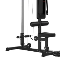 SPORTNOW Spiertrainingsstation met katrol, borsttrek - lat-pulldownmachine - halterbank voor spieropbouw(m-12)