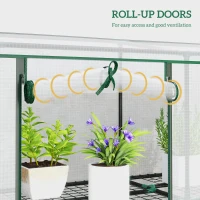 Outsunny 46 x 215cm Nine-Shelf Greenhouse(m-6)