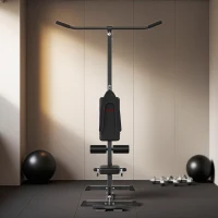 SPORTNOW Spiertrainingsstation met katrol, borsttrek - lat-pulldownmachine - halterbank voor spieropbouw(m-9)