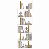 HOMCOM standing units free bookshelves industrial case bedroom(m-15)