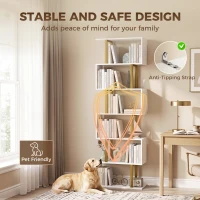 HOMCOM standing units free bookshelves industrial case bedroom(m-6)
