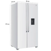 Réfrigérateur américain - Continental Edison - CERA532NFWD - 2 portes - 529 L -  L90 x 177 cm - Classe D - Blanc(m-5)