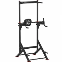 Power Tower Dip-Station Klimmzugstange, doppelte dreieckige Basis, multifunktional, 107.4x81.3x235 cm, Schwarz(m-1)
