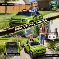 AIYAPLAY Land Rover Licensed 12V Kids Ride on Car with Remote, Suspension, Slow Start, 3 Speeds, Lights, Music, Horn, Green(m-7)