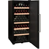 Cave a vin de vieillissement - LA SOMMELIERE - CTP177A - 165 bouteilles - Porte pleine - Classe F - 59,5 x 67,5 x 135,5 cm - Noir(m-5)