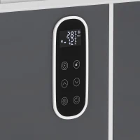 Outsunny 55L Compressor Car Fridge Freezer, Dual Zone Camping Refrigerator with App Control, Grey(m-13)