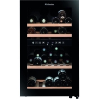 Cave a vin de service - LA SOMMELIERE - SLS45DZ - 45 bouteilles - Porte vitrée - Classe G - 49,5 x 58 x 84 cm - Noir