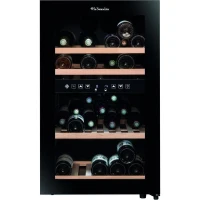 Cave a vin de service - LA SOMMELIERE - SLS45DZ - 45 bouteilles - Porte vitrée - Classe G - 49,5 x 58 x 84 cm - Noir(m-1)