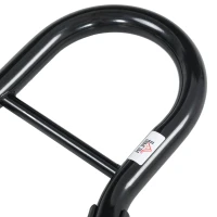 HOMCOM Soporte de Caballete Trasero para Motocicleta Elevador de Rueda con Ruedas y Brazo Oscilante en U Negro(m-6)