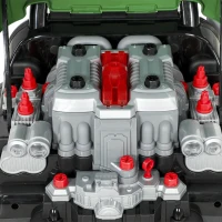 AIYAPLAY Kids Truck Engine Toy, Toy Steering Wheel with Spray, Lights and Sounds, Educational Gifts for 3-6 Years, Green(m-11)