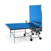 Table tennis de table - SPONETA - S3-47 e - Pliable - Usage extérieur - Demi-plateau relevable - Gris et bleu(m-4)