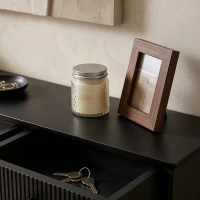 HOMCOM Shelf Wall-Mounted Storage Shelf Shelving Unit MDF 93 x 15 x 10 cm Entryway Kitchen Living Room, Black(m-11)
