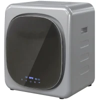HOMCOM Uscător de Rufe cu Capacitate de 2.5kg, cu Temporizator, Încărcare Frontală, Argintiu(m-12)