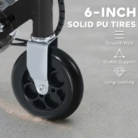 HOMCOM Foldable Powered Scooter with Adjustable Handle, Brake, Black(m-7)