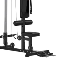SPORTNOW Spiertrainingsstation met katrol, borsttrek - lat-pulldownmachine - halterbank voor spieropbouw(m-11)
