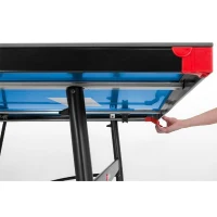 Table tennis de table - SPONETA - S3-87e - Pliable - Usage extérieur - Filet + rangements + roues multi-directionnelles - Bleu/noir(m-6)