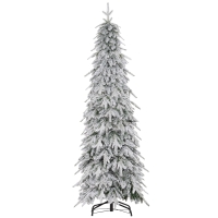 HOMCOM Árbol de Navidad Artificial 180 cm de Aspecto Realista con 600 Ramas Densas Nieve Artificial Apertura Automática Verde