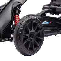 HOMCOM Kids Pedal Go Kart, with Adjustable Seat, EVA Wheels, Seat, Handbrake - Black(m-10)