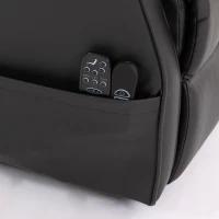 HOMCOM Elektrische sta-opstoel met vibratiemassage en warmtefunctie, seniorenfauteuil van bruin PU-leer(m-12)