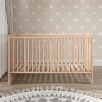 Chambre bébé Trio : Lit 70 x 140 cm + Commode a langer + Armoire OLIVIA - Chene - TREND TEAM(m-3)
