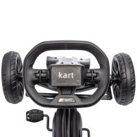 HOMCOM Kids Pedal Go Kart, with Adjustable Seat, EVA Wheels, Seat, Handbrake - Black(m-12)