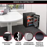 Coffre-Fort Haute Sécurité a Combinaison Électronique XL 119 Litres - Master Lock T8-331ML(m-3)