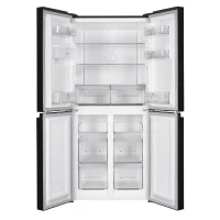 Réfrigérateur 4 portes avec distributeur d'eau - 464L - Total No Frost - L79 cm x H 180 cm - Noir - Classe D(m-2)