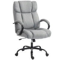 Vinsetto Scaun de Birou Ergonomic din Material Tip In, 220 kg, Rotativ, Reglabil pe Înălțime, Gri Deschis(m-12)