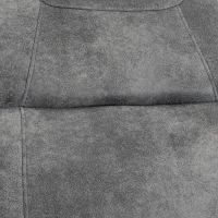 HOMCOM Sillón Relax Reclinable Manual Tapizado en Cuero Sintético Instalación Rápida Reposapiés Acolchado Grueso Gris(m-13)