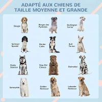 PawHut Niche pour Chien Extérieur avec Toit en Pente et Porte Avant Ouverte, pour Chiens Moyens et Grands, 84,2x98,2x82cm, Bleu(m-7)