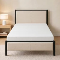 HOMCOM Materasso Pieghevole in Memory Foam 195x120cm, Altezza 10 cm, Rivestimento Lavabile, Grigio(m-9)