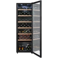 Cave a vin de vieillissement - LA SOMMELIERE - CTVNE147 - 147 bouteilles - Porte vitrée - Classe G - 54,5 x 60,4 x 167,4 cm - Noir(m-2)