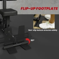 SPORTNOW Spiertrainingsstation met katrol, borsttrek - lat-pulldownmachine - halterbank voor spieropbouw(m-7)