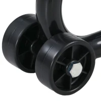 HOMCOM Soporte de Caballete Trasero para Motocicleta Elevador de Rueda con Ruedas y Brazo Oscilante en U Negro(m-5)