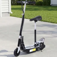 HOMCOM Foldable Powered Scooter with Adjustable Handle, Brake, Black(m-8)