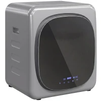 HOMCOM Uscător de Rufe cu Capacitate de 2.5kg, cu Temporizator, Încărcare Frontală, Argintiu(m-11)