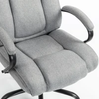 Vinsetto Ergonomische bureaustoel comfortabel kantoorstoel groot formaat, zwart(m-12)