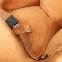 AIYAPLAY Cheval à bascule cerf en peluche avec sons d'animaux, ceinture de sécurité et butées anti-basculement, marron(m-8)