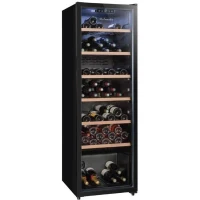 Cave a vin de vieillissement - LA SOMMELIERE - CTVNE147 - 147 bouteilles - Porte vitrée - Classe G - 54,5 x 60,4 x 167,4 cm - Noir(m-3)