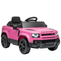 AIYAPLAY Land Rover Licensed 12V Kids Ride on Car with Remote, Suspension, Slow Start, 3 Speeds, Lights, Music, Horn, Pink(m-1)