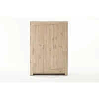 Chambre bébé Trio : Lit 70 x 140 cm + Commode a langer + Armoire AHOI - Chene - TREND TEAM(m-2)