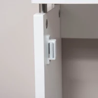 HOMCOM Cubre Radiadores de MDF con Listones y Repisa Cubreradiador para Salón Dormitorio 120x18x84 cm Blanco(m-6)