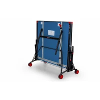 Table tennis de table - SPONETA - S3-87e - Pliable - Usage extérieur - Filet + rangements + roues multi-directionnelles - Bleu/noir(m-4)