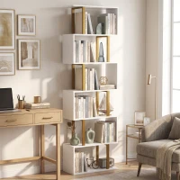 HOMCOM standing units free bookshelves industrial case bedroom(m-9)