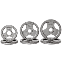 HOMCOM Set dischi pesi per bilanciere 31cm x 31cm x 3cm Argento