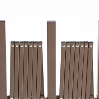 Outsunny flexibel Hekwerk, 52 cm en 405 cm, aluminium, Donkerbruin(m-12)